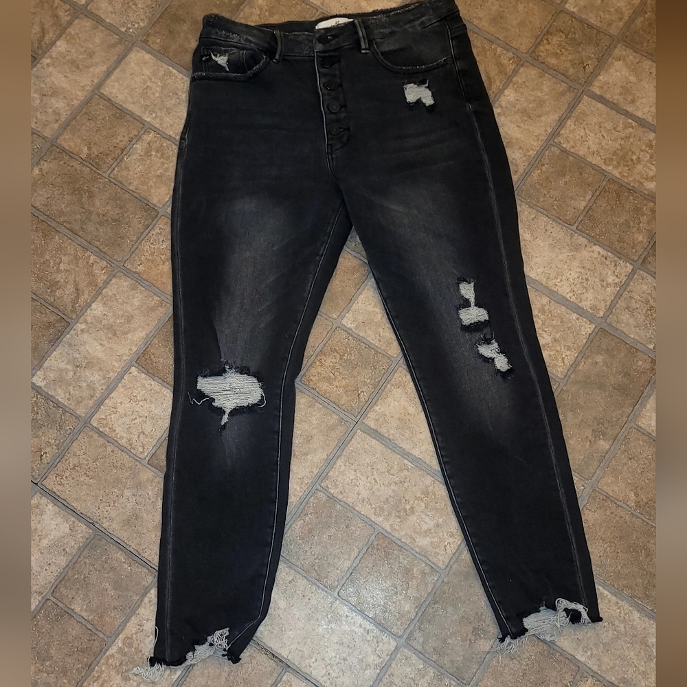 Black KanCan High Rise Ankle Skinny Jeans